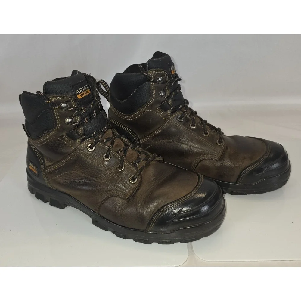 Ariat Treadfast Waterproof Steel Toe Work Boots, Men's Size 11D Freshly Shined
